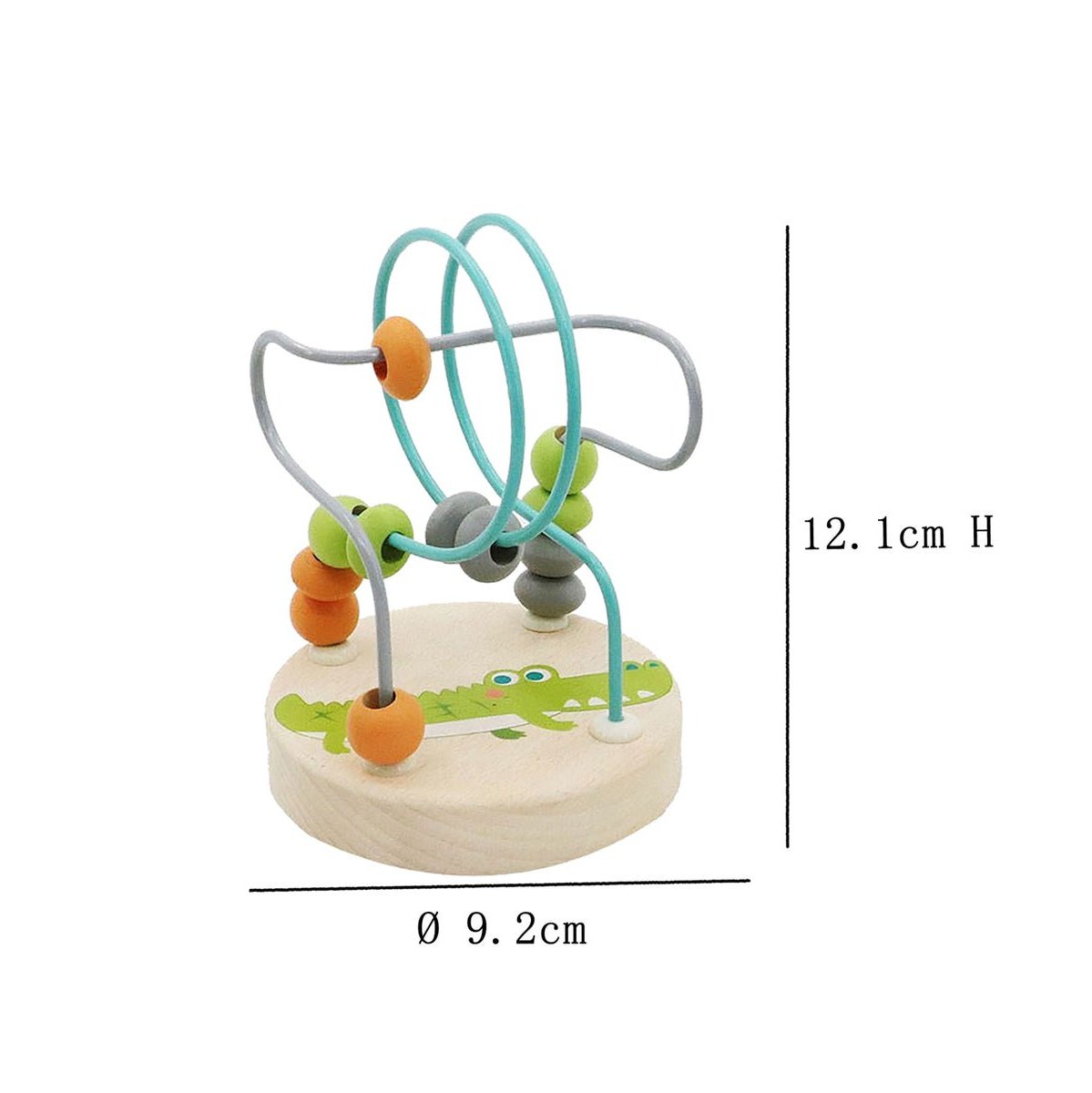 Colorful elephant-themed bead maze toy for toddlers, promoting fine motor skills and hand-eye coordination.