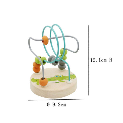 Colorful elephant-themed bead maze toy for toddlers, promoting fine motor skills and hand-eye coordination.