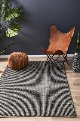 Add a touch of elegance to your home with our 300 Black Floor Rug