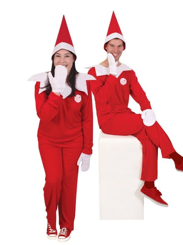 Official licensed Elf On The Shelf adult costume for festive holiday dress-up. Unisex design.