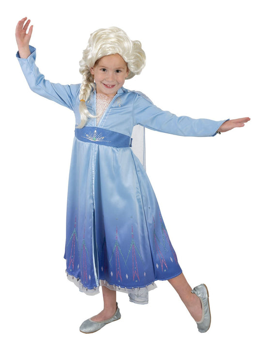 Elsa Frozen 2 Disney costume and wig set - Perfect for childrens role-play fun at home