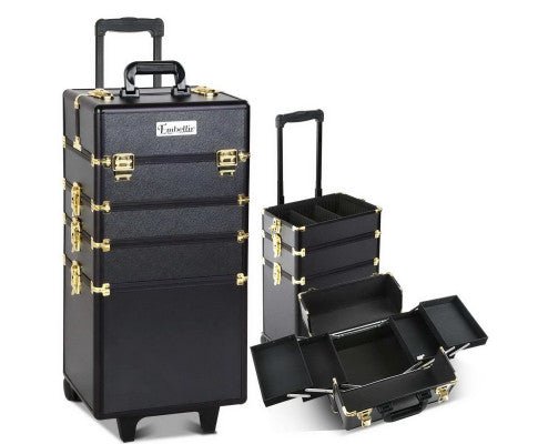 Embellir 7 in 1 Portable Makeup Trolley Black Gold | Kids Mega Mart | Shop Now!