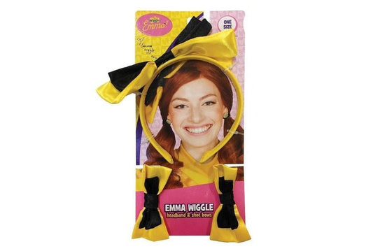 Emma Wiggle Official Headband and Shoe Bows Set for Kids - Vibrant accessories for playtime fun at home.