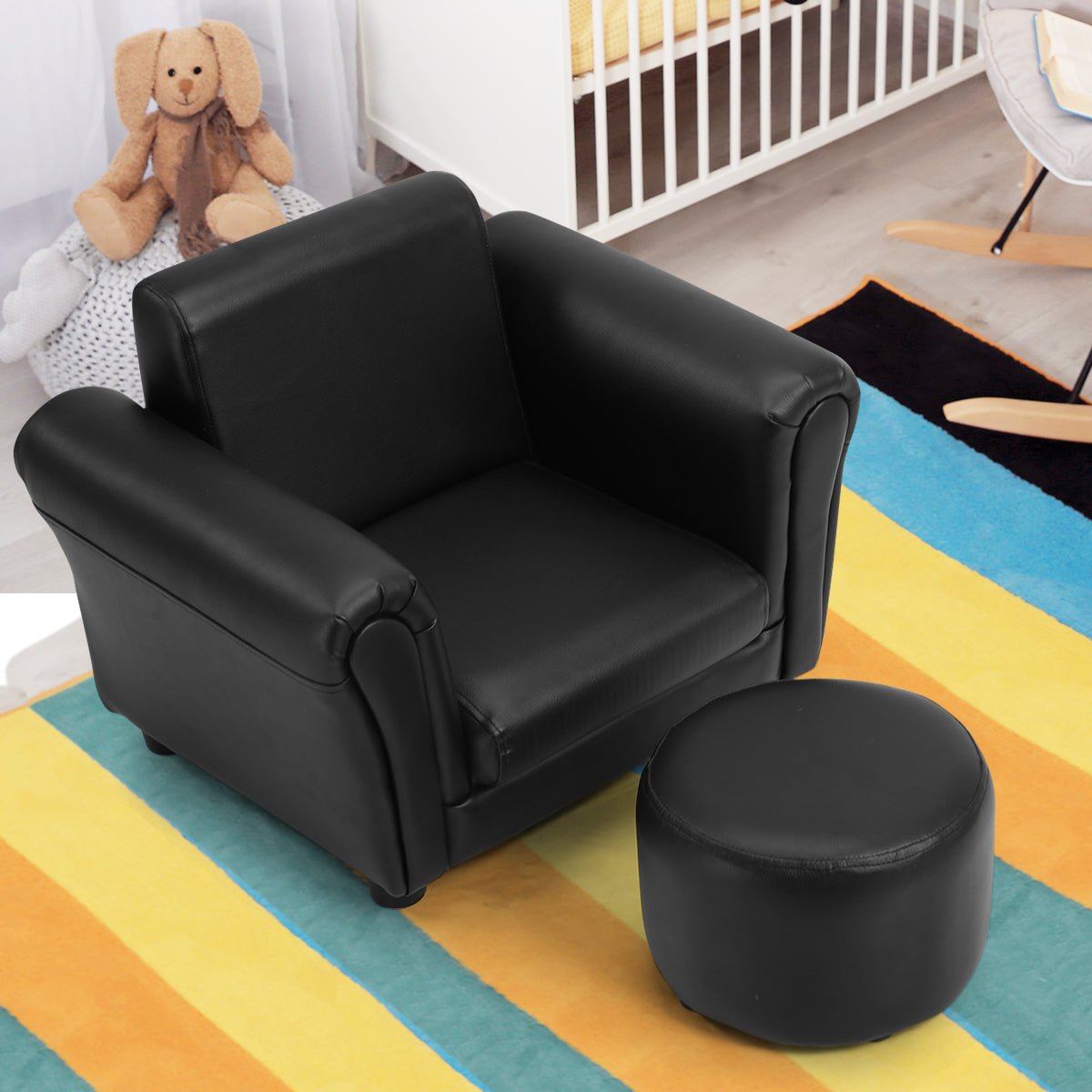 Baby and Children's Comfortable Sofa with Footstool - Ergonomic Design