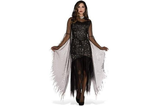 Adult witch costume | black mermaid dress for enchanting Halloween look. Perfect for adult costume parties.