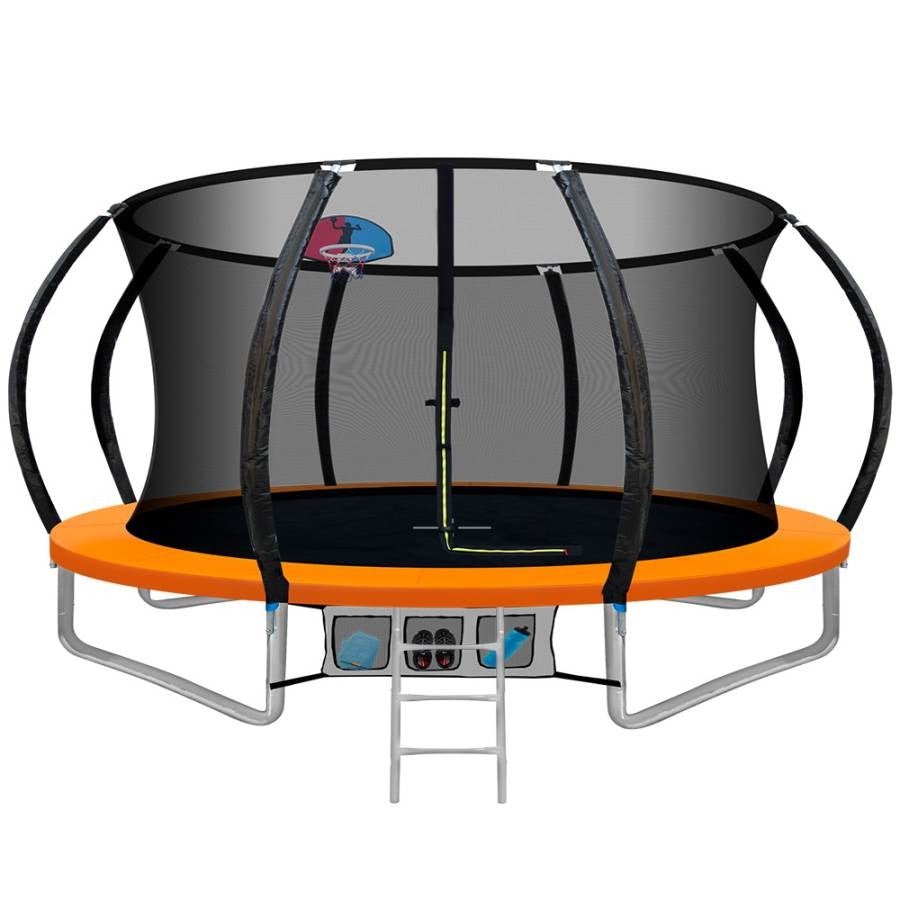 Everfit 12ft Trampoline w/ Basketball Hoop, ideal for active kids fun at home.