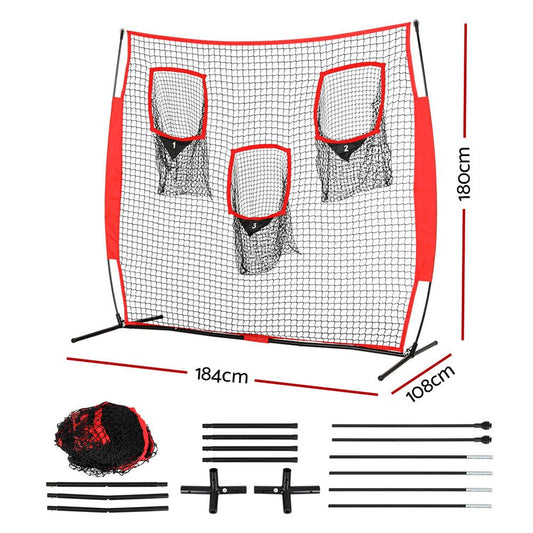 Versatile 1.8M sports goal net ideal for soccer, tennis, and baseball training at home.