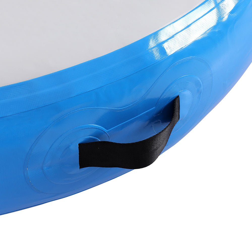 Everfit 1m Air Track Spot Inflatable Mat - Round Blue, Perfect for Kids Gymnastics at Home