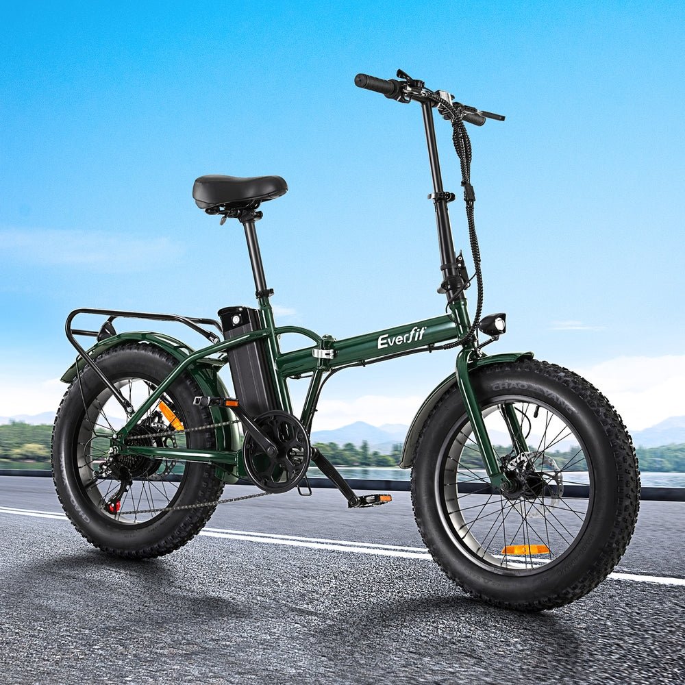 Folding electric bike for urban kids, rechargeable and compact design for city cycling.