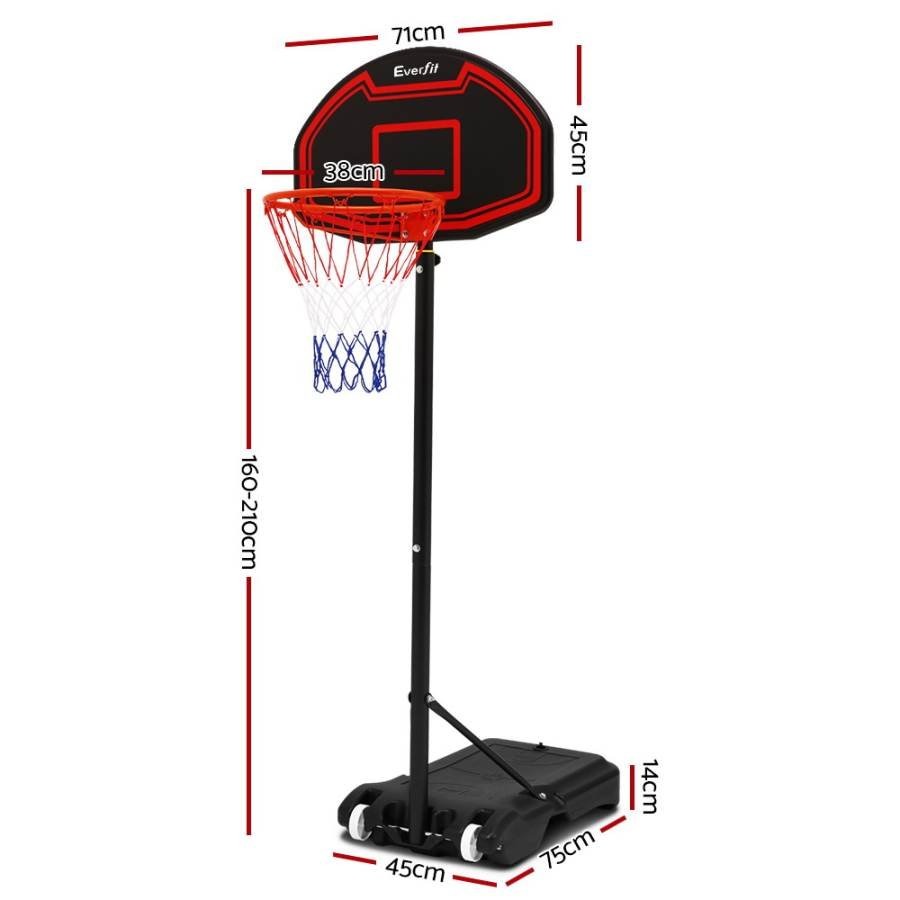 Adjustable 2.1M black basketball hoop for kids home play, promoting active fun and skills.