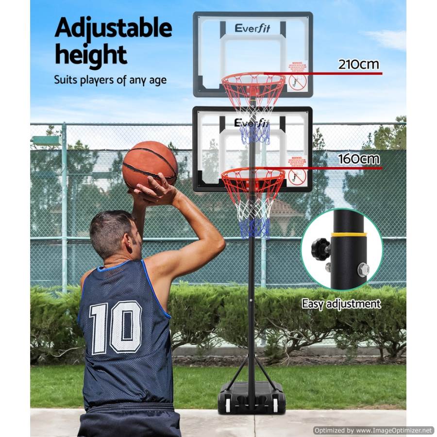 Everfit 2.1M Adjustable Portable Basketball Hoop