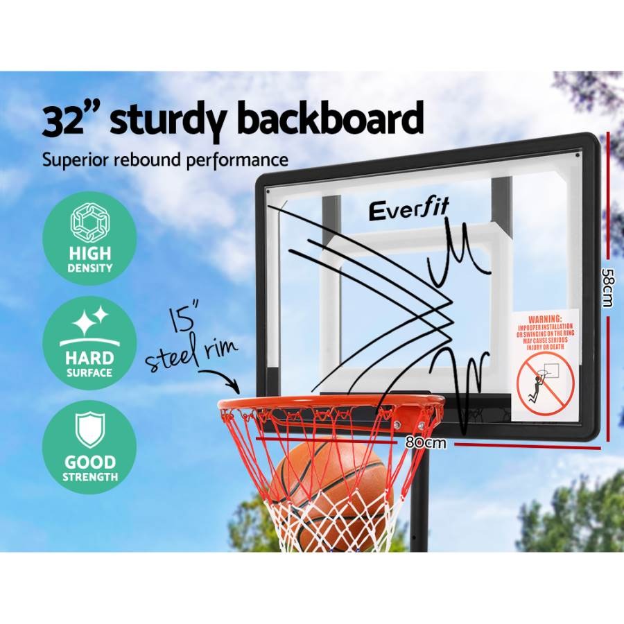 Buy Basketball Hoop Everfit with Sturdy Backboard Australia