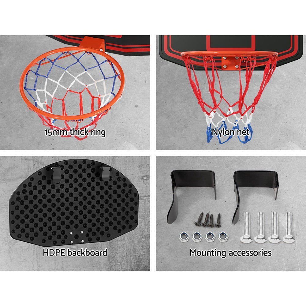 Kids basketball hoop for indoor/outdoor play, wall mounted for easy setup and fun.