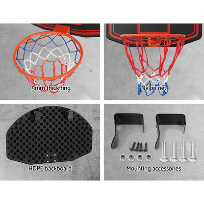 Kids basketball hoop for indoor/outdoor play, wall mounted for easy setup and fun.