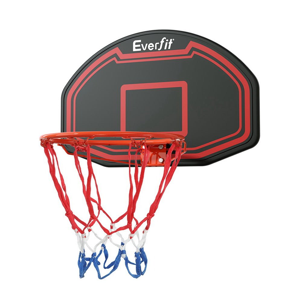 Everfit kids basketball hoop for indoor/outdoor use, wall-mounted backboard for home play.