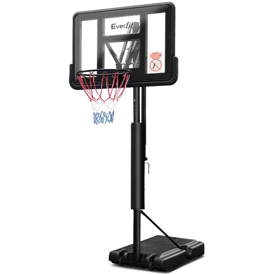 Everfit Kids Basketball Hoop | Adjustable 3.05M black hoop for home play, perfect for children.