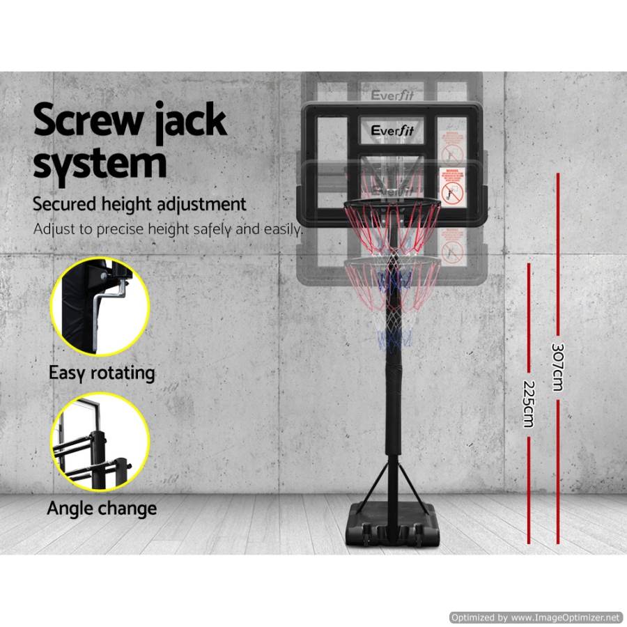 Everfit Basketball Hoop for Kids Black 3.05M Adjustable