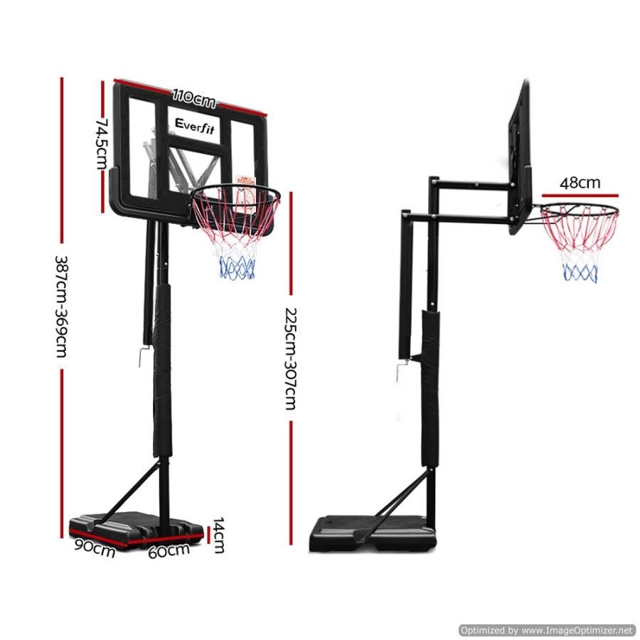 Everfit Basketball Hoop Measurement Black