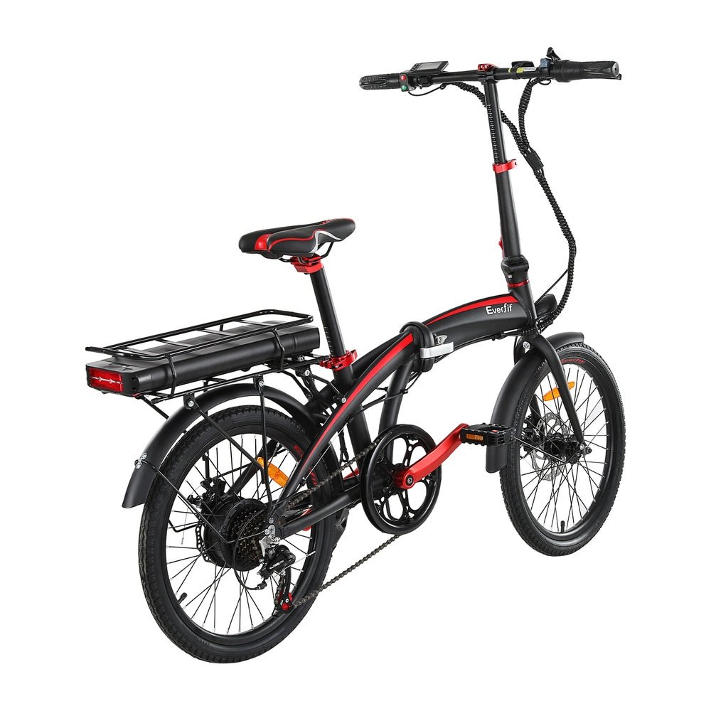 Everfit Folding Electric Bike for kids urban adventures, rechargeable 250W battery.