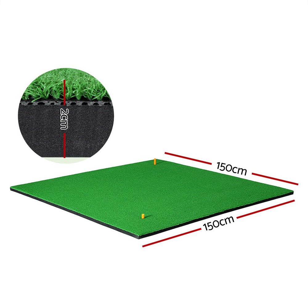 Everfit Kids Golf Mat for Home Practice 150x150cm, Portable Training Aid for Children.