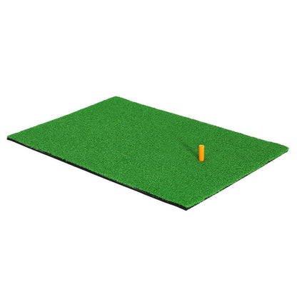 Portable kids golf hitting mat for home practice, 80x60cm, creating a mini driving range.