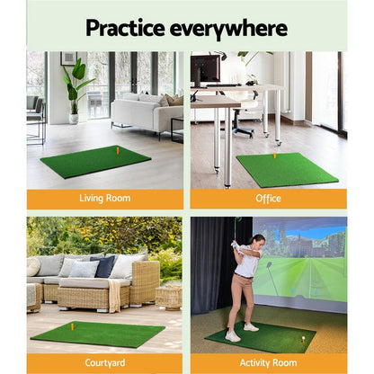 Everfit Golf Hitting Mat 80x60cm - Portable training aid for kids at home.