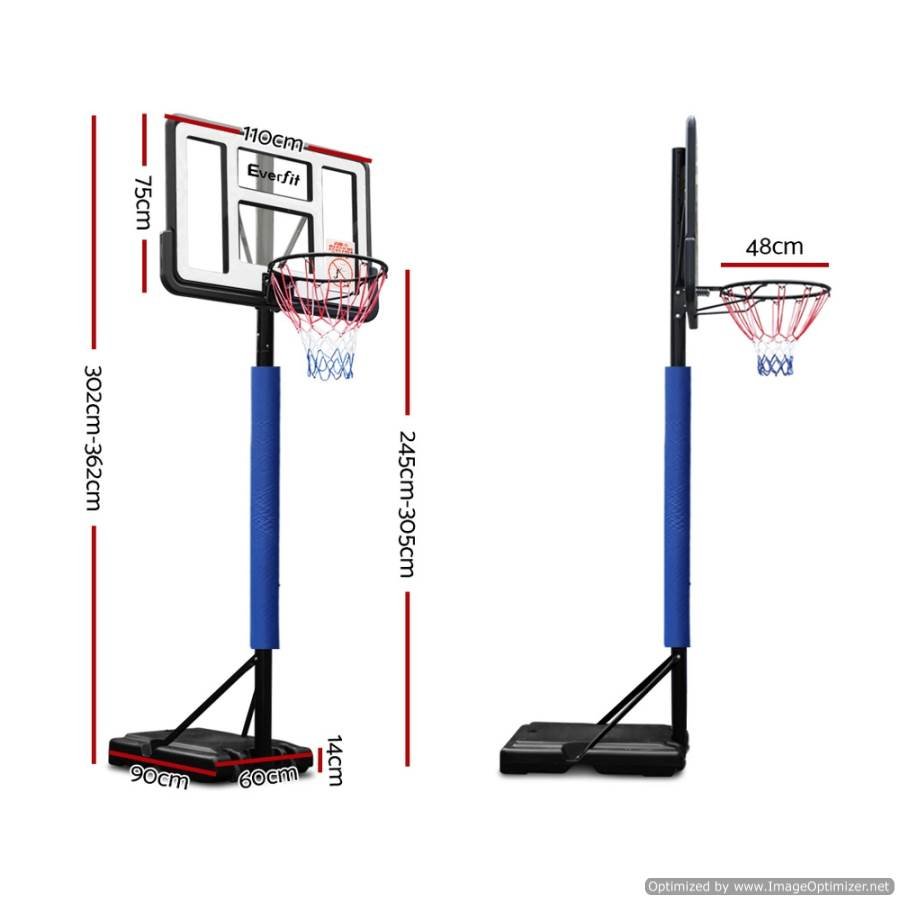 Everfit Kids Basketball Hoop Blue Measurements