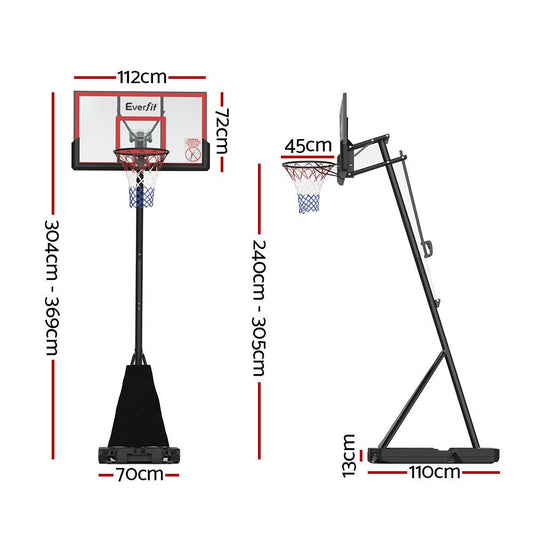 Everfit adjustable basketball hoop for kids, ideal for outdoor play at home.