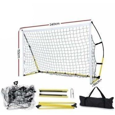 Everfit Portable Soccer Goal Net 2.4m | ideal for young soccer enthusiasts backyard practice.