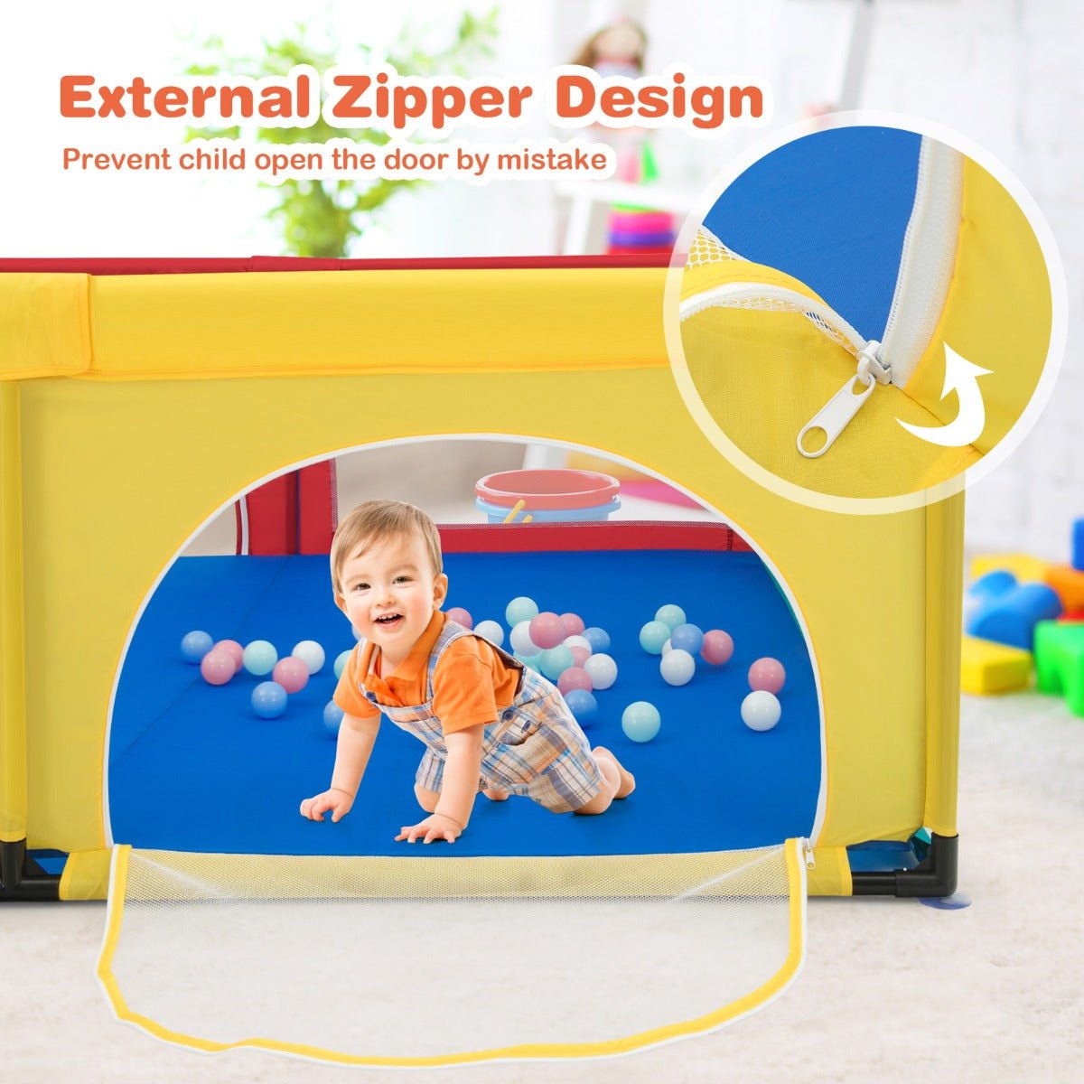  Safety Gates & Mesh Walls: Multicolour Extra Large Baby Playpen