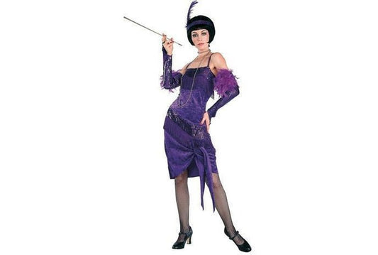 Girls Flapper Costume with Velvet Fringe Dress Set for playful dress-up fun at home.