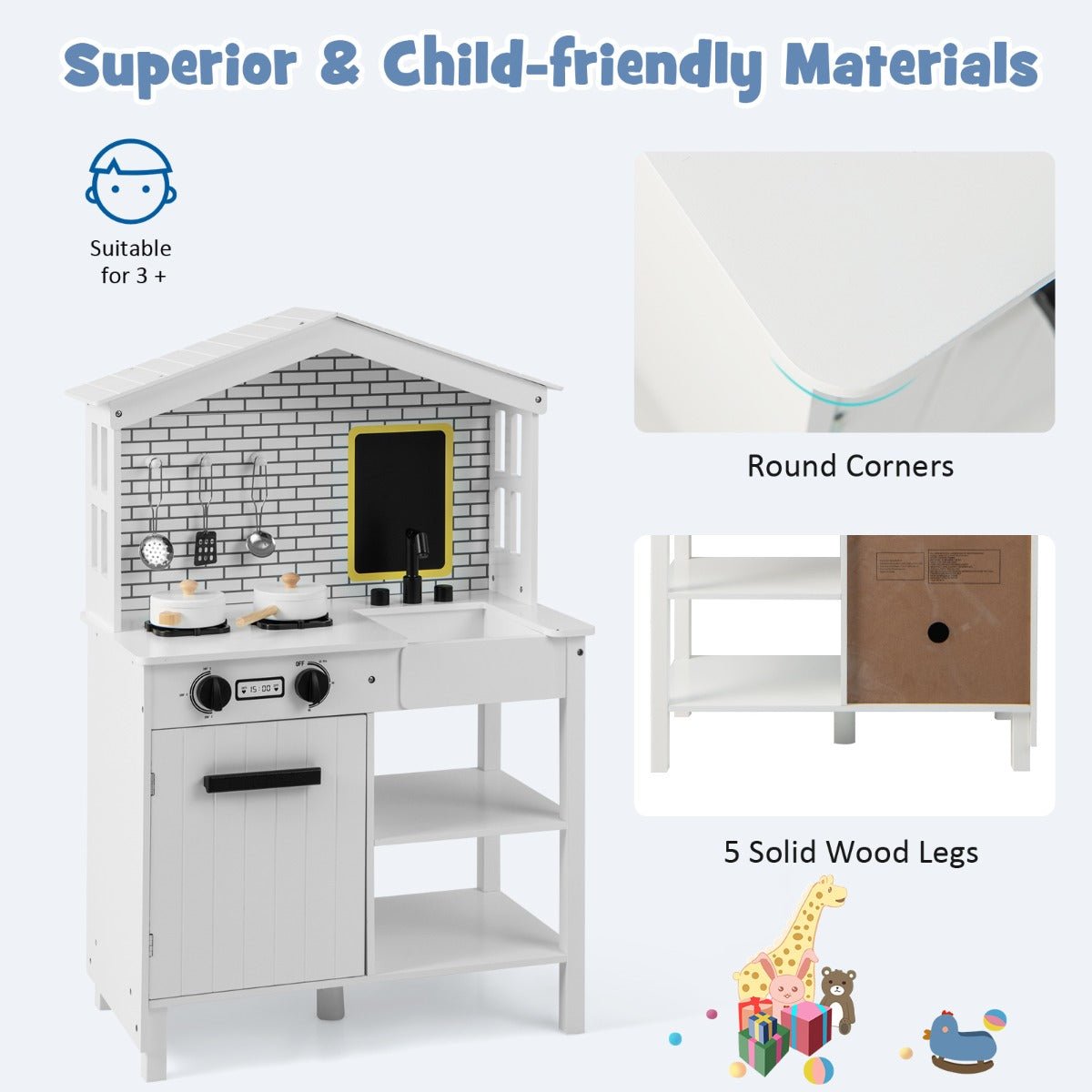 Inspire Little Chefs with a Farmhouse Wooden Play Kitchen