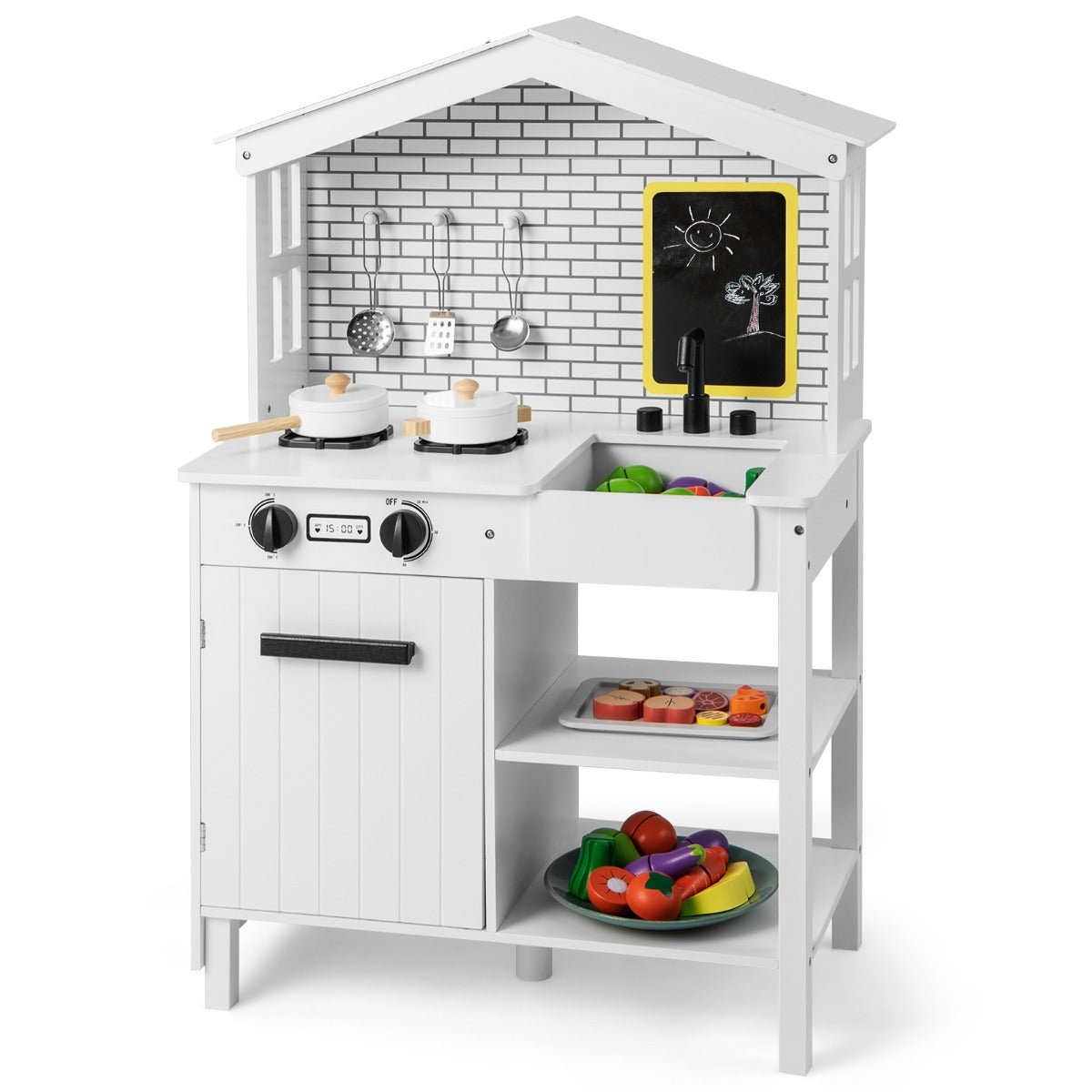 Farmhouse Wooden Play Kitchen Toy - A World of Imagination
