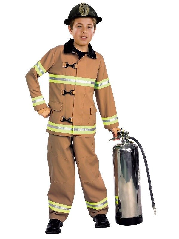 Kids deluxe firefighter costume set with reflective gear for imaginative play at home