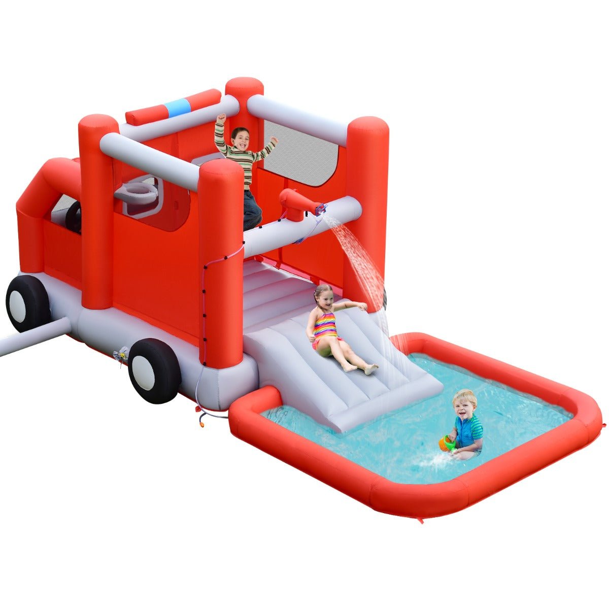 Firefighting-Themed Kids Water Slide - Splash into Fun and Adventure