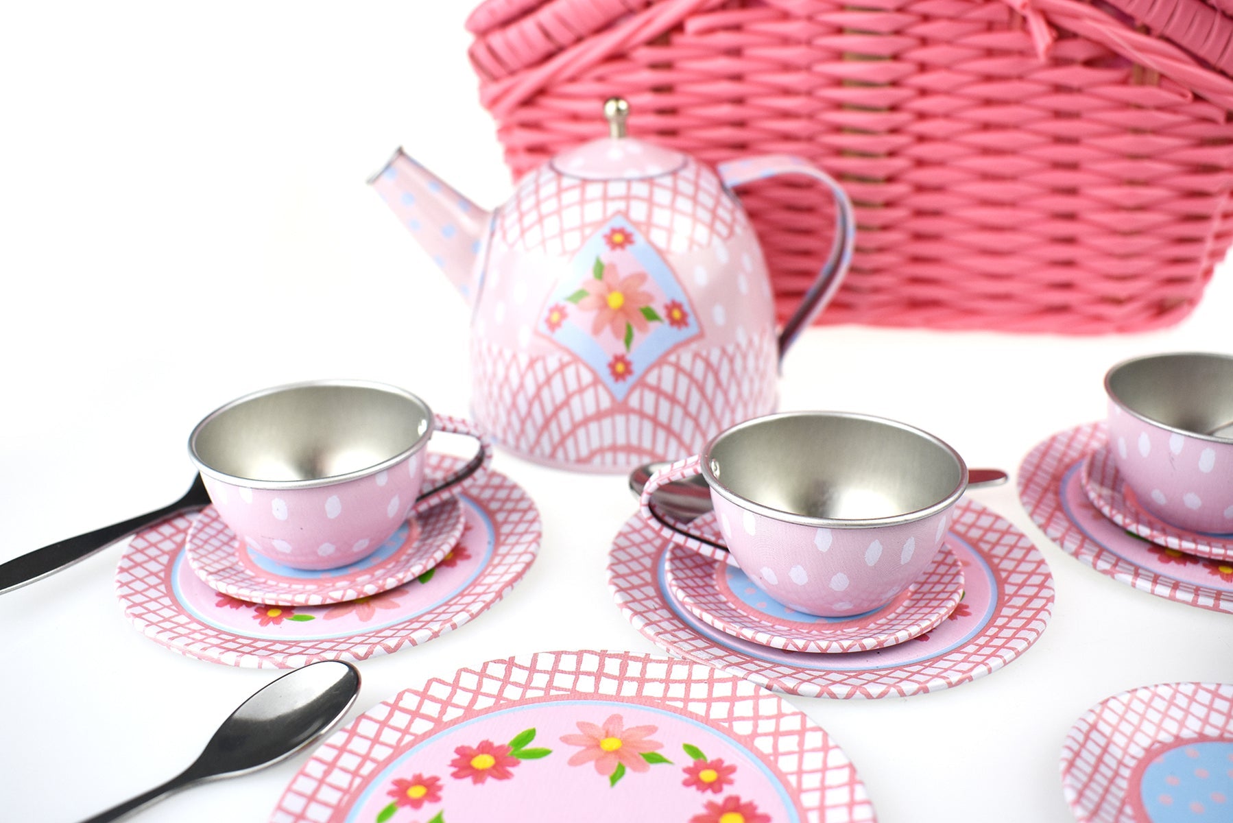 Pretend Play Floral Tea Set for Little Hosts