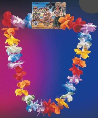 Bright, fun Hawaiian flower leis perfect for childrens home parties and dress-up games.