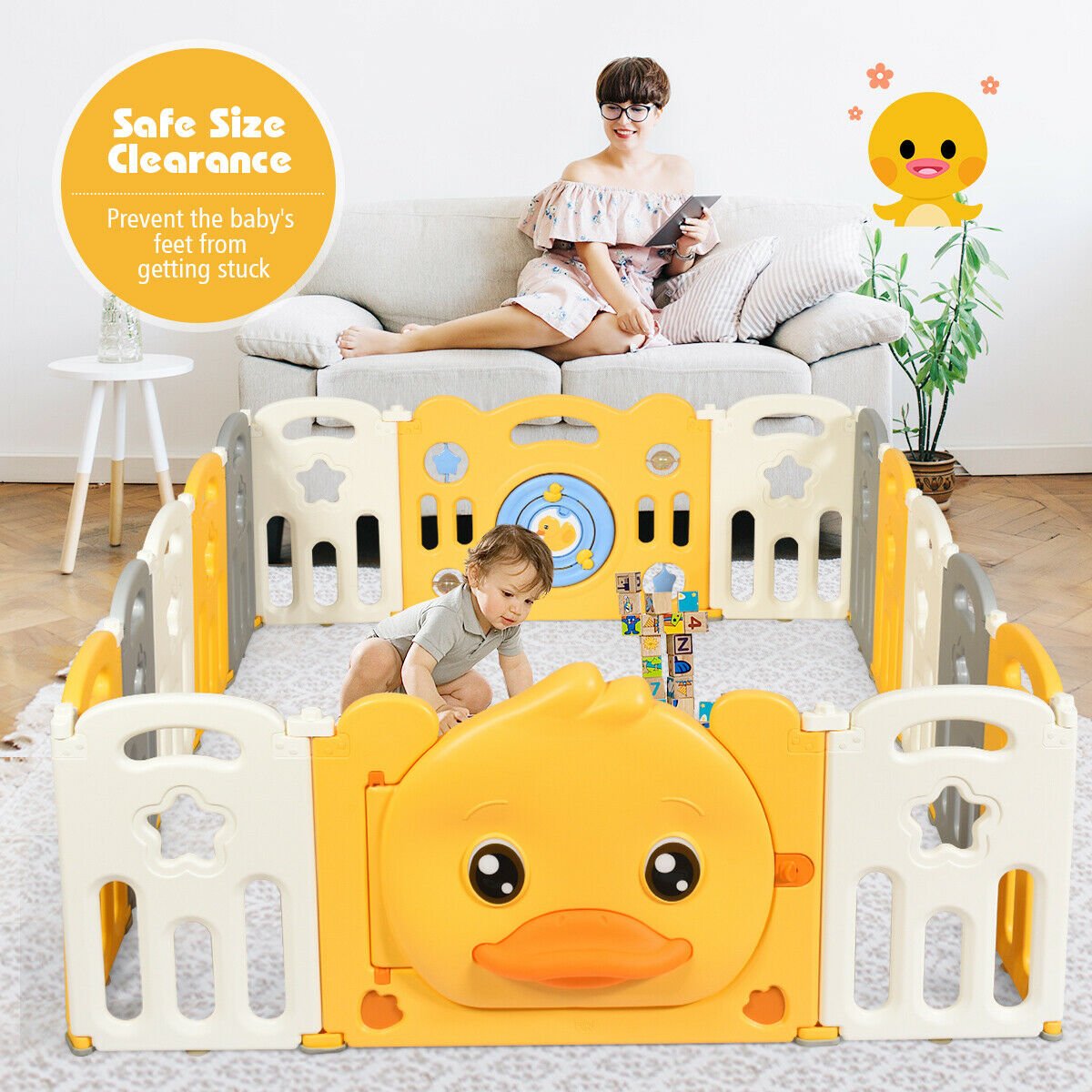 Spacious Baby Playpen - Independent play space for curious toddlers
