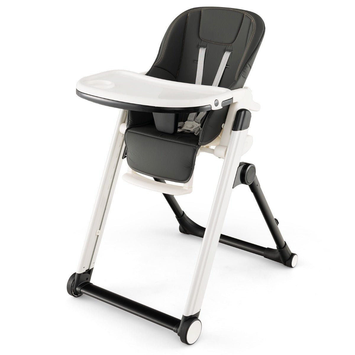 Costway Foldable High Chair with Recline Backrest & Adjustable Height