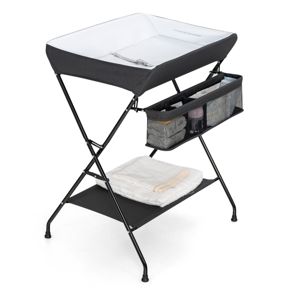 Innovative Infant Change Table - Folding Design with Storage and Shelf