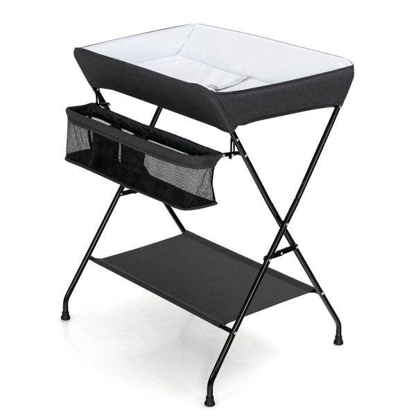 Versatile Infant Change Table - Folding Design with Storage for Toddlers