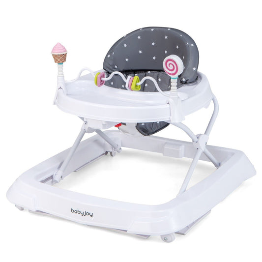 Shop Grey Folding Baby Walker with Adjustable Height at Kids Mega Mart