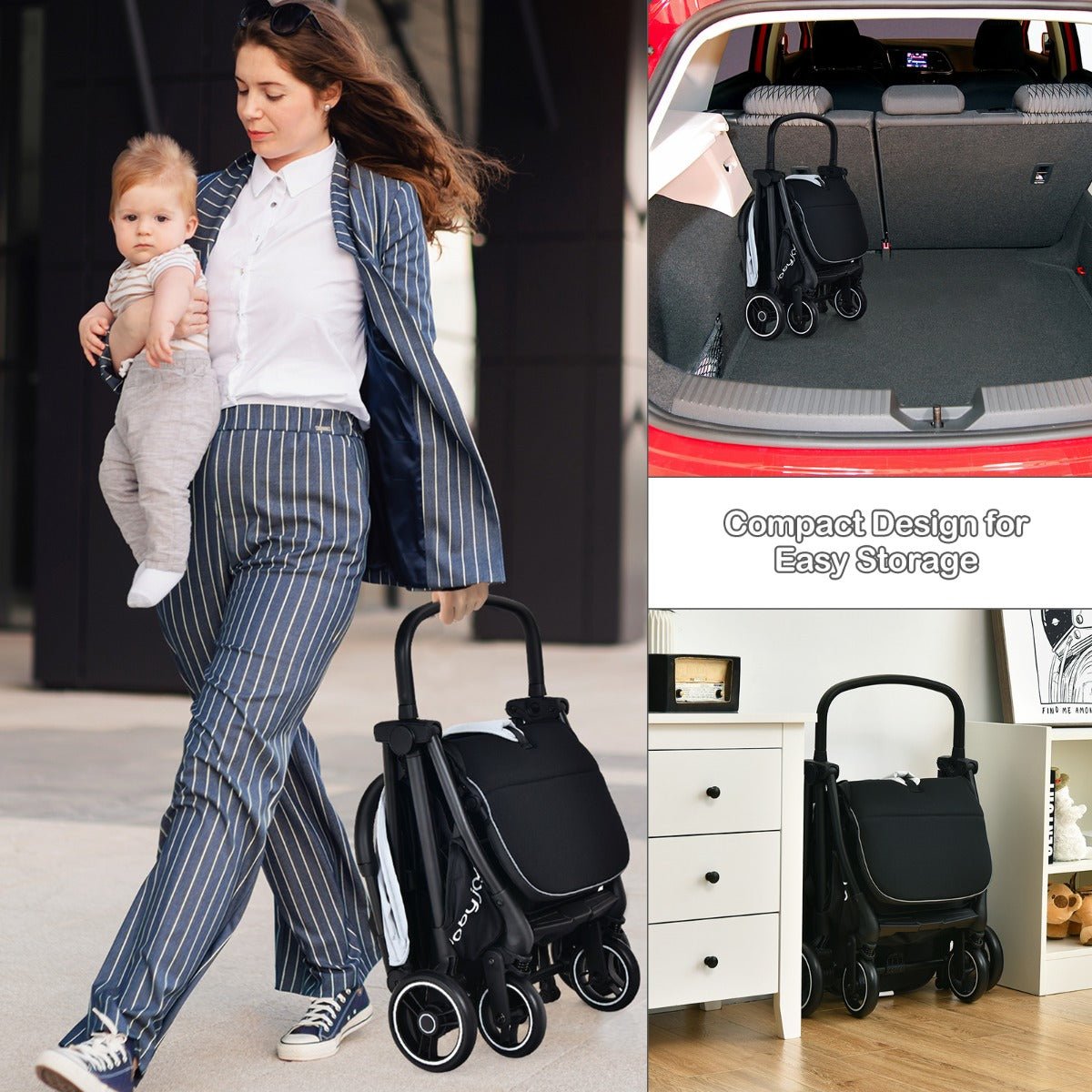 Comfortable Travel: Grey Infant Stroller