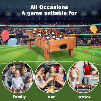 Kids Portable Foosball Table with Scorekeeper and 2 Balls for Home Entertainment