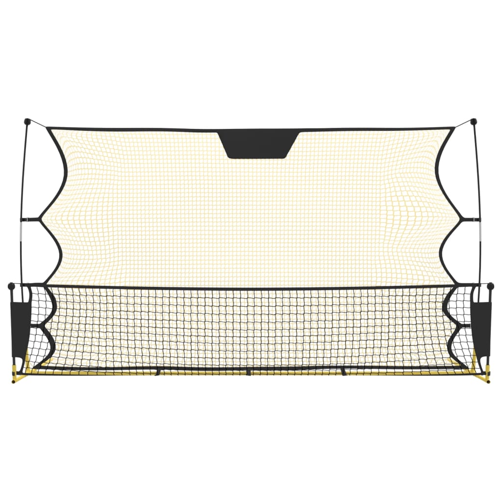 Football Rebounder Net Black and Yellow 183x85x120 cm