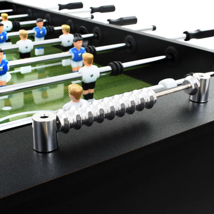 Professional tournament-size foosball table in black for home entertainment, perfect for kids