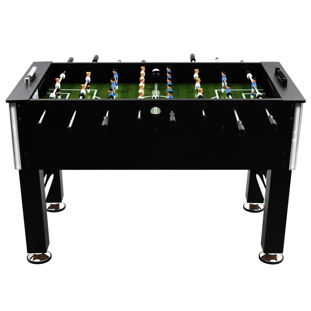 Pro-quality steel foosball table perfect for kids home entertainment, black color, tournament-size.