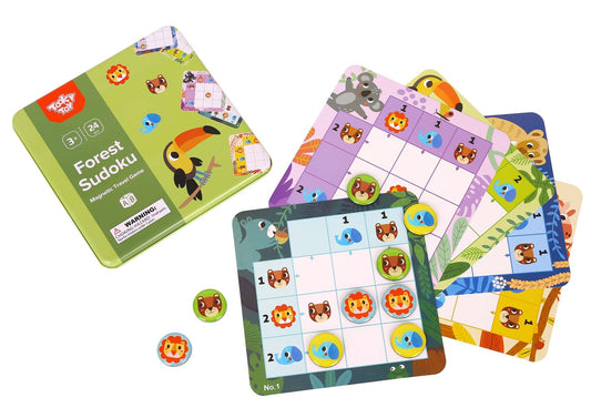 Forest-themed Sudoku game for kids, engaging logic puzzles for fun, educational play at home