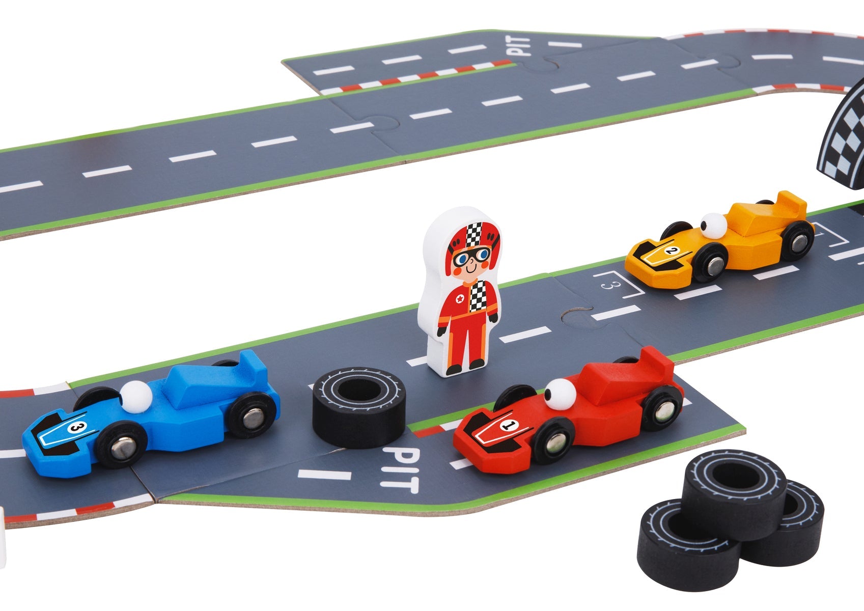 Build & Race Puzzle Playmat for Children