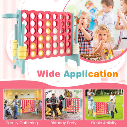 Jumbo 3-in-1 Outdoor Game Set for kids - Connect 4, Basketball and Ring Toss